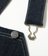 Sugar Cane Head Light Low Back Overalls 11oz Blue Denim