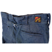 Continental Trousers - NOS Indigo Moss Denim - Warehouse - Last One - Size 28