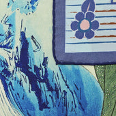 Ukiyo E Silk Pocket Square Kirifuri 40x40cm