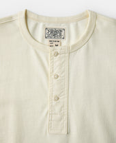 Vintage Short Sleeve Henley T-Shirt - Cream