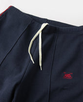 1970s Heavyweight Waffle Knit Jogger Pants - Navy