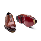 Constello True Seamless Faux Wingtip Brogue Hand Welted Bourbon Calf