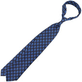 Floral Printed Silk Linen Tie Hand Rolled