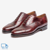 Straight Tip Oxford - Burgundy Museum Calf - Chip Last - RTW