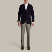Single Breasted Cashmere Blend Unstructured Knitted Blazer In