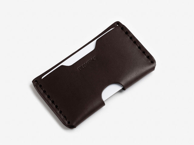 No. 397 Slim Card Case, Dark Brown