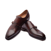 Velar Double Monk Strap Chestnut Hand Welted Classics Collection