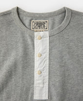Vintage Short Sleeve Henley T-Shirt - Gray