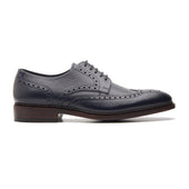 Carl-X, Wingtip Derby - Navy Milled | Hand Welted Contemporary Classics