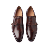 Velar Double Monk Strap Chestnut Hand Welted Classics Collection