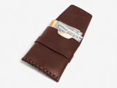 No. 155 Card Case with Flap, Hickory