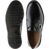 Wildsmith Model Monk mens rubber-soled monk shoes in black hi shine