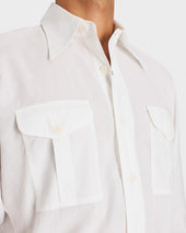 Chemise Boy Scout En Popeline De Coton Blanc Cass