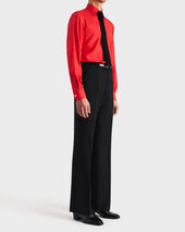 Chemise Col Classique En Popeline De Soie Tangerine