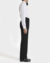 Pantalon Vas En Grain De Poudre De Laine Noir