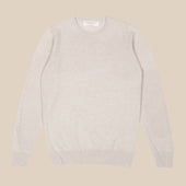 Superfine lambswool crew neck in oatmeal