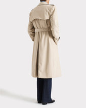 Trench Coat En Gabardine De Poly Coton Recycl Beige Mastic