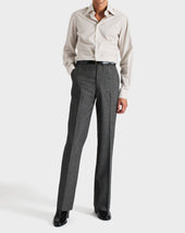 Chemise Col Large En Popeline De Coton Blanc Cass Rayures