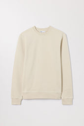 Off White Sweatshirt Cotton Loopback Asket