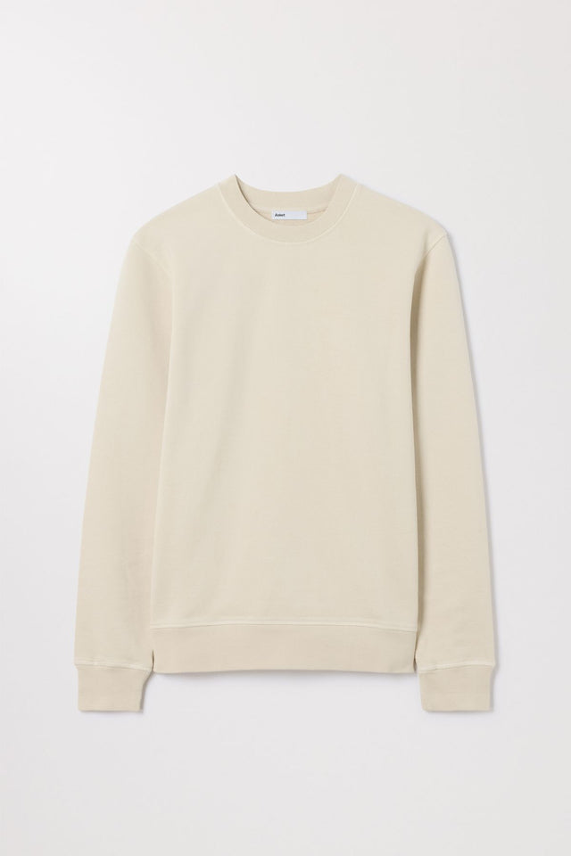 Off White Sweatshirt Cotton Loopback Asket