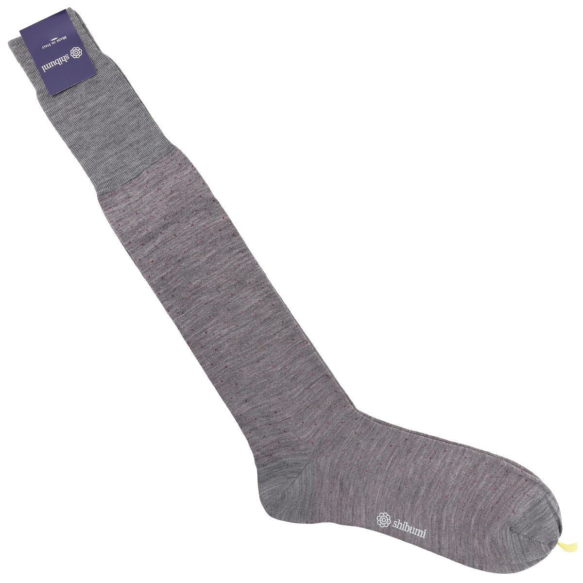 Knee Socks Dots Grey Wool
