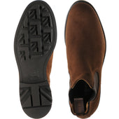 Cheaney Barnes III R mens rubber-soled Chelsea boots in snuff repello suede