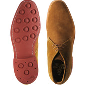 Herring Grays Rubber mens rubber-soled Chukka boots in ginger suede