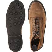 Herring Tyne mens rubber-soled boots in brown waxy suede