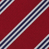 Bespoke Repp Stripe Silk Tie - Cherry / White / Navy