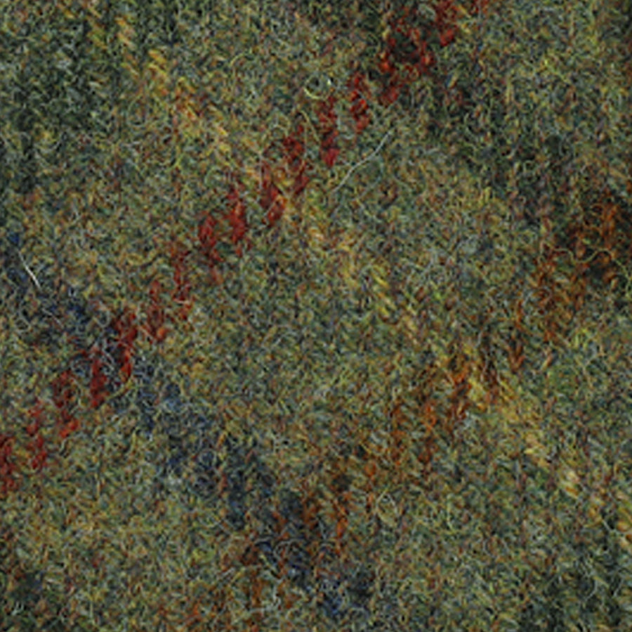 Abraham Moon Checked Bespoke Wool Tie Green
