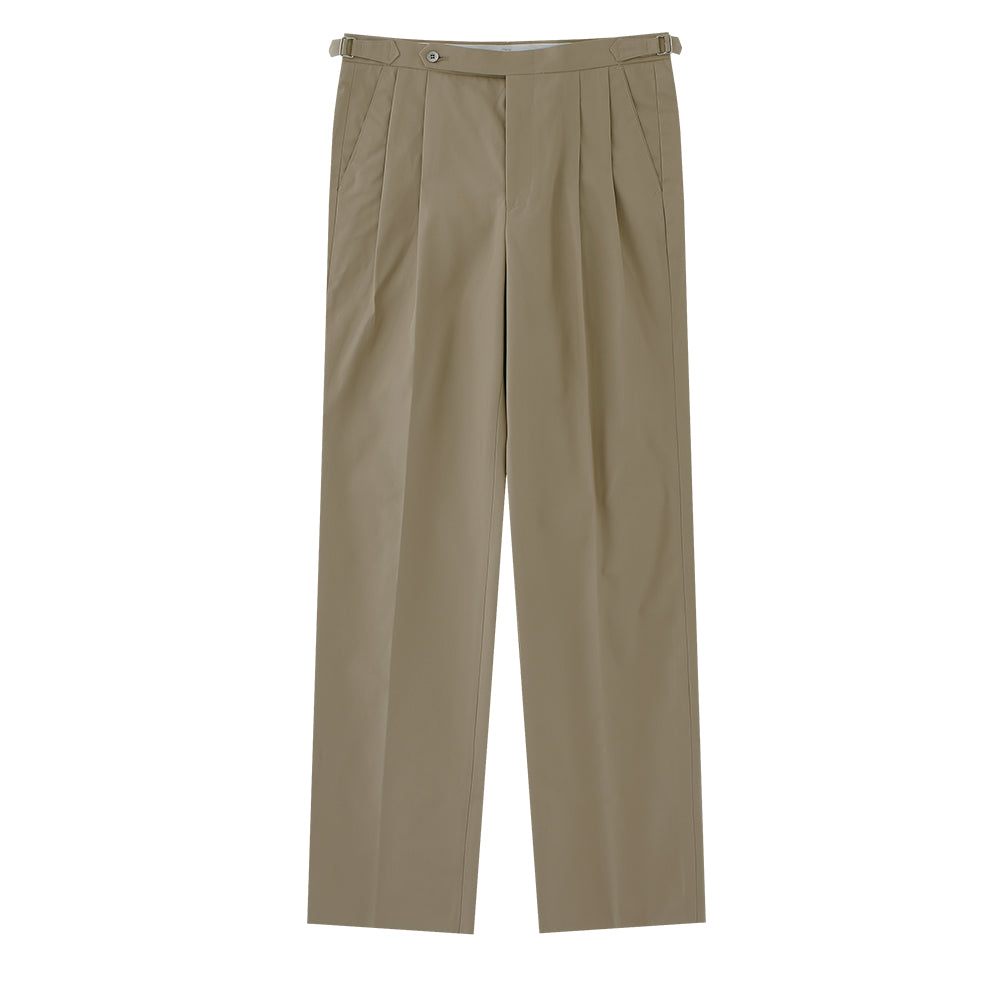 Essential Gaberdine Cotton 2pleats Relaxed Chino