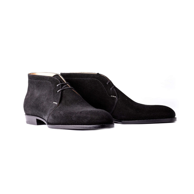 Chukka boots in black suede Hunting calf