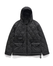 QUILTED ROYAL NAVY PARKA / BLACK RIPSTOP