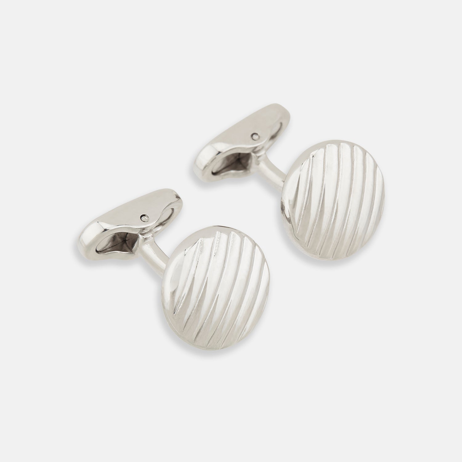 Striped Circle Cufflinks