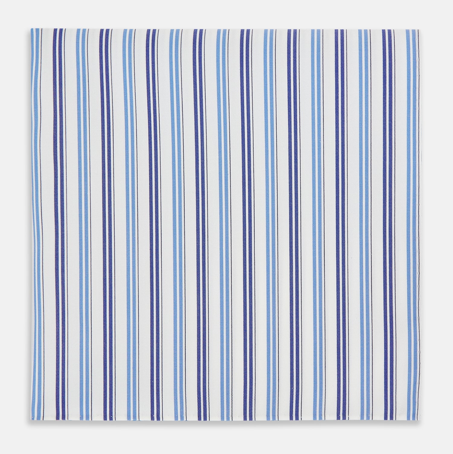 And Navy Multi Stripe Hand Rolled Handkerchief
