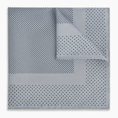 Grey Dot Silk Pocket Square