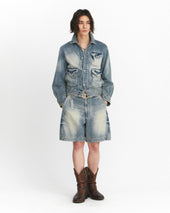 Cinch Back Curved Shorts Light