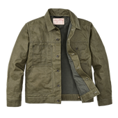 Tin Cloth Short Lined Cruiser Jacket - Military Green