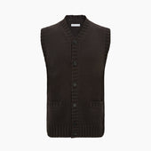 Merino V Neck Sleeveless Cardigan