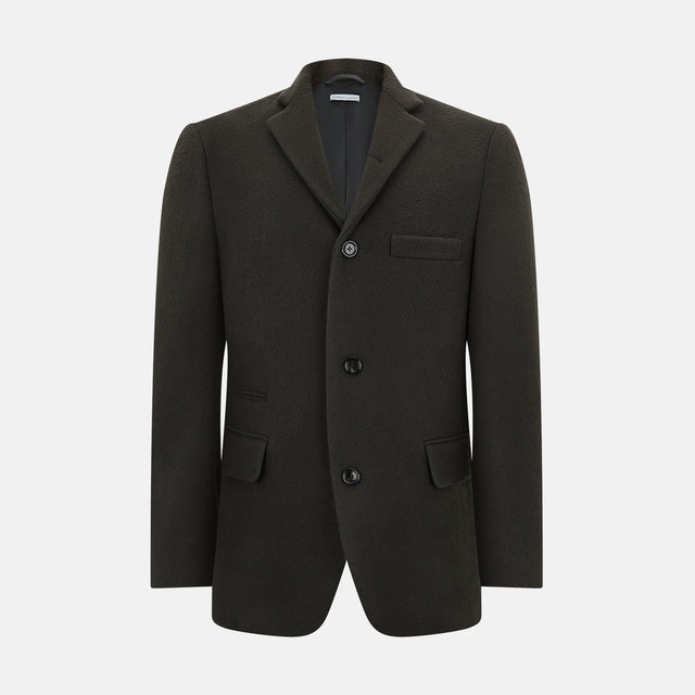 Olive Brown Apsley Single-Breasted Caban Coat