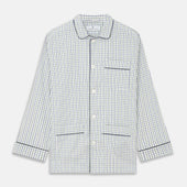 Green And Blue Check Cotton Hyde Pyjama Set