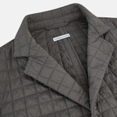 Fulham Shadow Grey Single Breasted Quilted Blazer