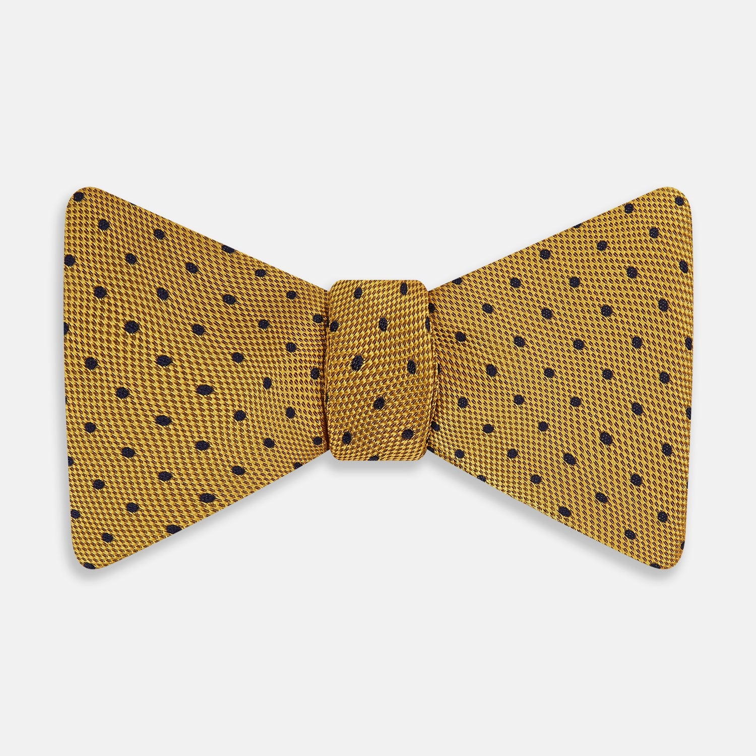 And Yellow Micro Dot Silk Bow Tie
