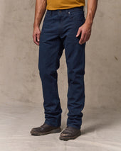 Dry Tin Cloth 5-pocket Pants - Indigo