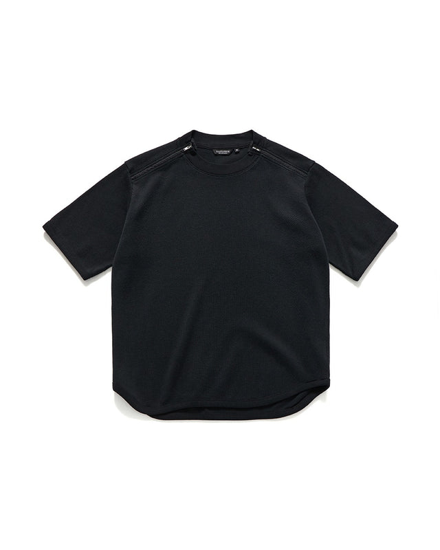 ARMY DOUBLE ZIP T-SHIRT / BLACK