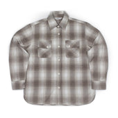 Crosscut Flannel Shirt In Ombre Plaid