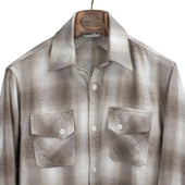 Crosscut Flannel Shirt In Ombre Plaid
