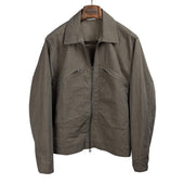 Cycling jacket in Dune taupe cotton/nylon