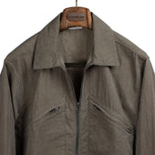 Cycling Jacket In Dune Taupe Cotton Nylon