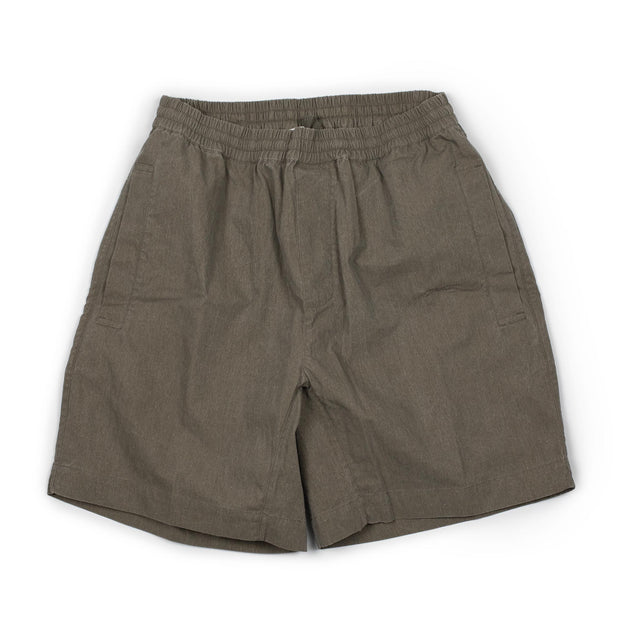 Gusset shorts in Dune taupe cotton/nylon